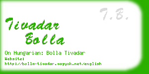 tivadar bolla business card